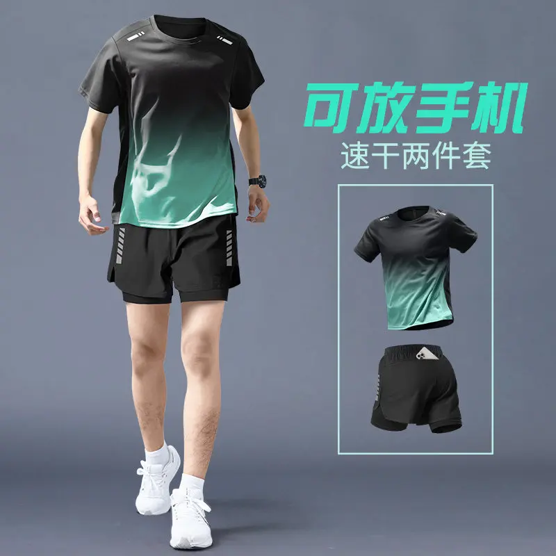 Running Gear Gym - Pro-hardloopset voor heren - sneldrogende gymtops