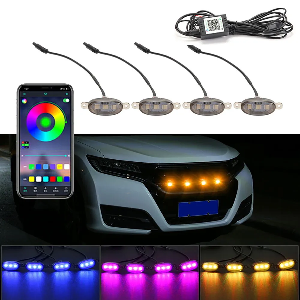 Running Gear Accessories - Led Auto Front Grille Verlichting Universeel