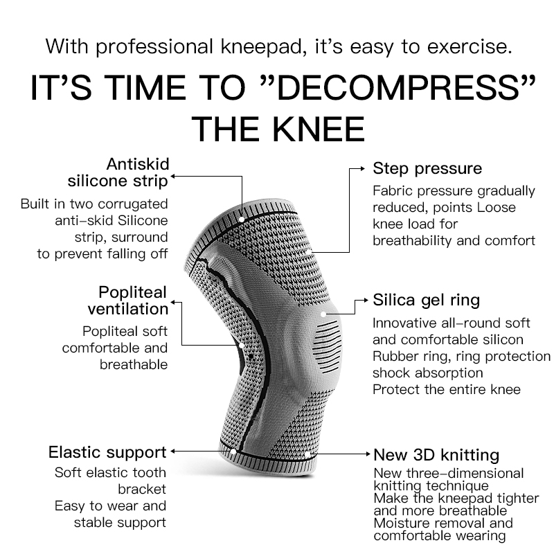   Elastische siliconen kniebra - Running Gear Cool recensie en prijs